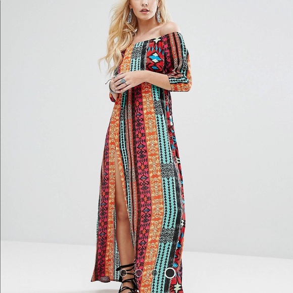 Tribal Print Maxi Dress - Picture 4 of 4